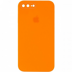 Чехол Silicone Case FULL CAMERA (square side) (для iPhone 7/8 PLUS) (Electric Orange)