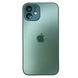 Чехол стеклянный матовый AG Glass Case для iPhone 11 с защитой камеры Green 1