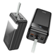 Павербанк 60000mAh 22.5w Hoco с фонариком 4 USB 1 Type C Quick Charge 3.0 PowerBank Black 1