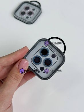 Защитные линзы для камеры iPhone 12 Pro Metal Diamonds Lens блестящие Sierra Blue