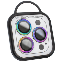Защитные линзы на камеру iPhone 15 Pro Metal Glass Lenses Rainbow