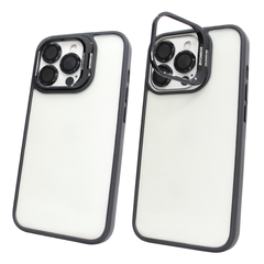 Чехол для iPhone 13 Pro Max Guard Stand Camera Lens с линзами и подставкой Black
