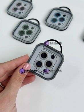 Защитные линзы для камеры iPhone 12 Pro Metal Diamonds Lens блестящие Silver
