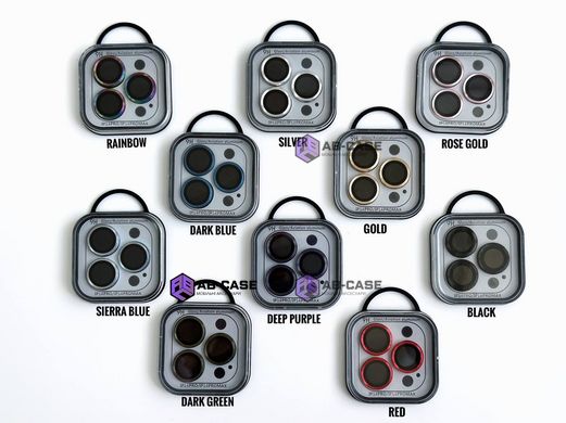 Защитные линзы на камеру iPhone 14 Pro Metal Glass Lenses Deep Purple