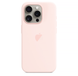 Чехол для iPhone 15 Pro Max Silicone Case With MagSafe Light Pink