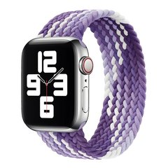 Монобраслет на Apple Watch Braided Solo Loop (Rainbow Purple - White, 42mm, 44mm, 45mm, 49mm Xs- 130mm)