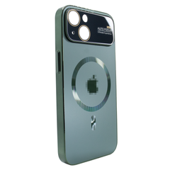 Чехол для iPhone 14 PC Slim Case with MagSafe с защитными линзами на камеру Cangling Green