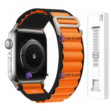 Ремешок Alpine Loop для Apple Watch 42|44|45|49 Black-Orange
