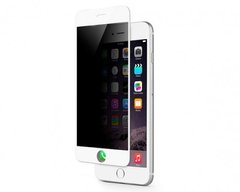 Захисне скло Антишпигун 10D (упаковка) на iPhone 6/6s White