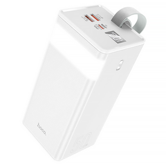 Павербанк 50000mAh 22.5w Hoco с фонариком 2 USB 1 Type C Quick Charge 3.0 PowerBank White