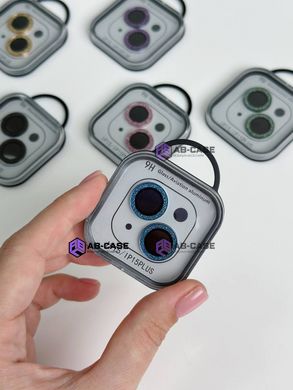 Защитные линзы для камеры iPhone 15 Plus Metal Diamonds Lens блестящие Sierra Blue