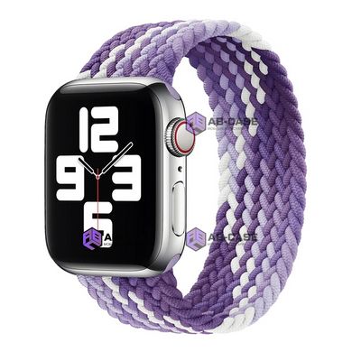 Монобраслет на Apple Watch Braided Solo Loop (Rainbow Purple - White, 38mm, 40mm, 41mm, M)