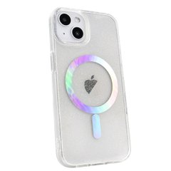 Чехол для iPhone 14 прозрачный Diamond Case with MagSafe