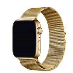 Металлический ремешок Milanese Loop для Apple Watch (42mm, 44mm, 45mm, 49mm Yellow Gold)