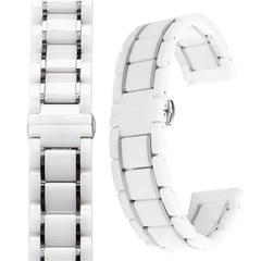 Ремешок керамический Ceramic Band для Apple Watch 38|40|41mm White-Silver