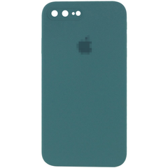 Чехол Silicone Case FULL CAMERA (square side) (для iPhone 7/8 PLUS) (Pine Green)