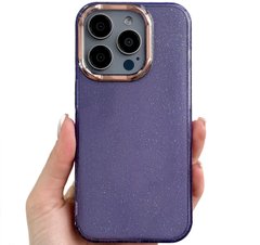 Чехол для iPhone 15 Pro Max Sparkle Case c блёстками Purple