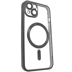 Чехол для iPhone 15 Plus матовый Shining with MagSafe с защитными линзами на камеру Titanium Black
