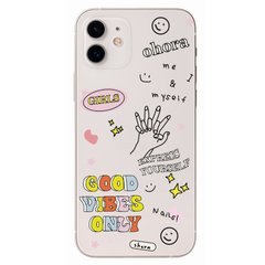 Чехол прозрачный Print Good Vibes Only для iPhone 12 mini