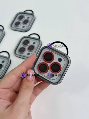 Защитные линзы для камеры iPhone 13 Pro Metal Diamonds Lens блестящие Red