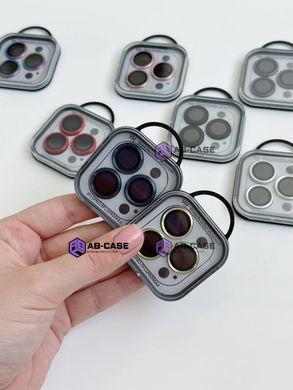 Защитные линзы на камеру iPhone 15 Pro Max Metal Glass Lenses Dark Blue