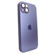 Чехол стеклянный матовый для iPhone 13 AG Glass Case с защитой камеры Deep Purple 1