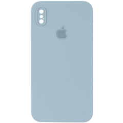 Чехол Silicone Case FULL CAMERA (square side) (для iPhone Xs Max) (Lilac)