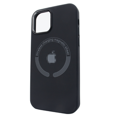 Чехол для iPhone 12 Pro Max Silicone case with MagSafe Metal Camera Black