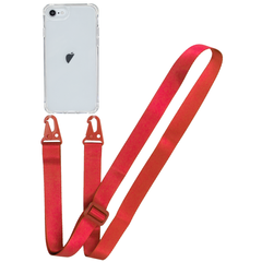 Прозорий чохол для iPhone 7 | 8 з ремінцем Crossbody Red