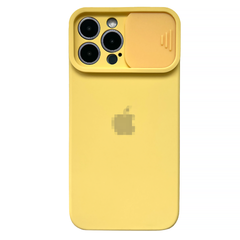 Чехол Silicone with Logo Hide Camera, для iPhone 11 Pro Max (Yellow)