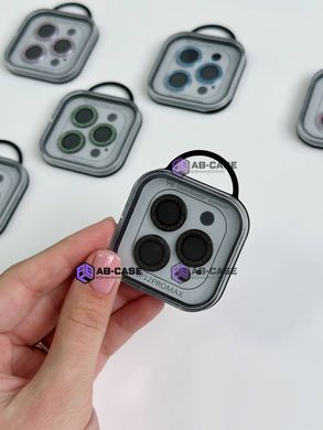 Защитные линзы для камеры iPhone 12 Pro Max Metal Diamonds Lens блестящие Black