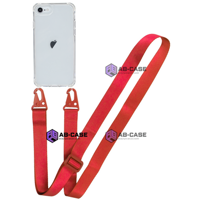 Прозрачный чехол для iPhone 7 | 8 c ремешком Crossbody Red