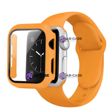 Комплект Band + Case чехол с ремешком для Apple Watch (45mm, Orange)