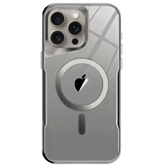 Чехол для iPhone 15 Pro Max Metallic Shell with MagSafe, Titanium Gray