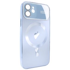 Чехол для iPhone 12 матовый NEW PC Slim with MagSafe case с защитой камеры Sierra Blue