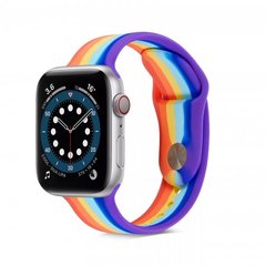 Ремінець райдужний на Apple Watch Sport Rainbow (38mm, 40mm, 41mm, Red-Purple)