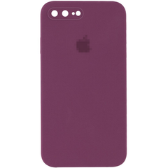 Чехол Silicone Case FULL CAMERA (square side) (для iPhone 7/8 PLUS) (Plum)