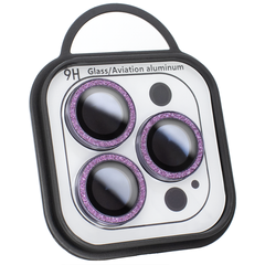 Защитные линзы для камеры iPhone 15 Pro Metal Diamonds Lens блестящие Deep Purple