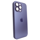 Чехол стеклянный матовый для iPhone 13 Pro AG Glass Case с защитой камеры Deep Purple 1