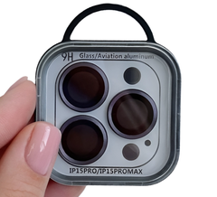 Защитные линзы на камеру iPhone 15 Pro Max Metal Glass Lenses Deep Purple