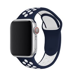 Ремешок силиконовый Nike Sport Band для Apple Watch 38|40|41mm Blue-White