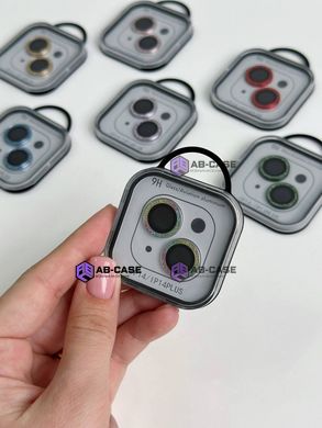 Защитные линзы для камеры iPhone 14 Metal Diamonds Lens блестящие Rainbow