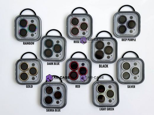 Защитные линзы на камеру iPhone 15 Pro Max Metal Glass Lenses Deep Purple