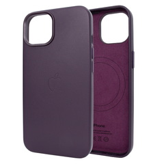 Чехол для iPhone 13 mini Leather Case PU with Magsafe Dark Cherry