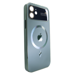 Чехол для iPhone 12 PC Slim Case with MagSafe с защитными линзами на камеру Cangling Green