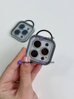 Защитные линзы для камеры iPhone 13 Pro Metal Diamonds Lens блестящие Silver