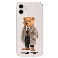 Чехол прозрачный Print Bear Stuff для iPhone 12 mini Мишка в пальто