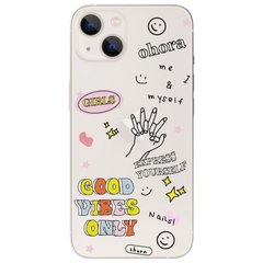 Чехол прозрачный Print Good Vibes Only для iPhone 13 mini