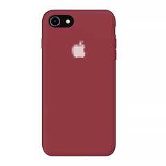 Чехол Silicone Case для iPhone 7/8 FULL (№33 Dark Red)