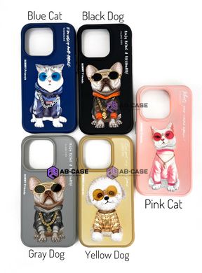 Чехол для iPhone 14 Pro Nimmy Case AnimalZip, Blue Cat